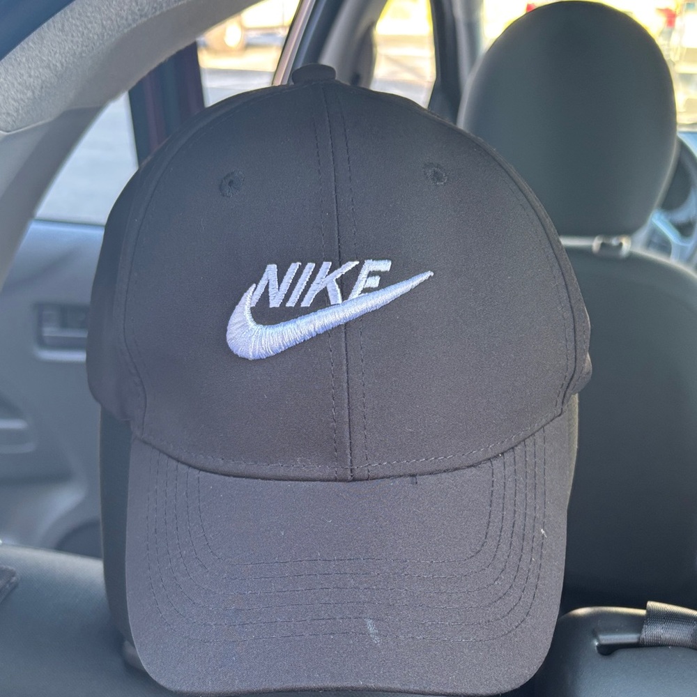 Nike Black Cap with White Logo
